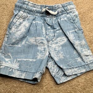 OshKosh b’gosh Toddler Light Blue Tropical Print Shorts 2T
